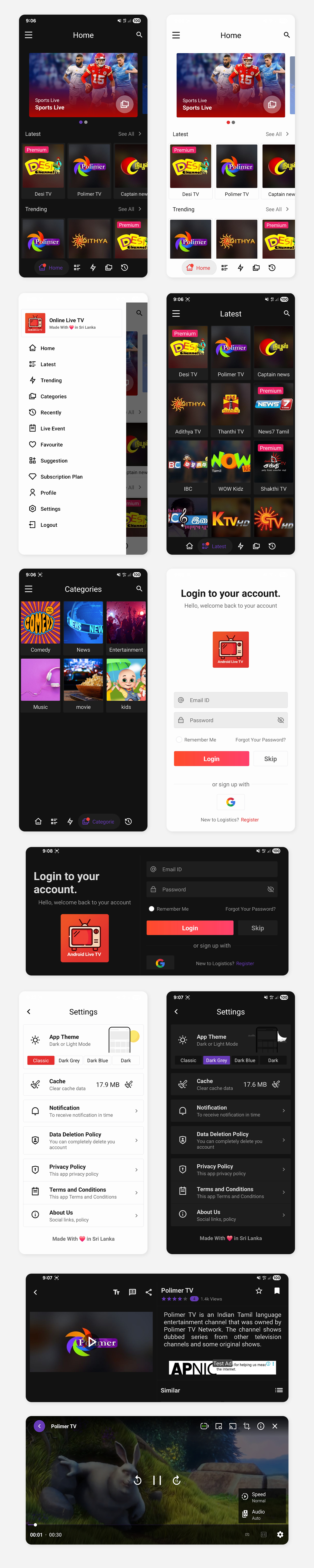 Android Online Live TV Streaming
